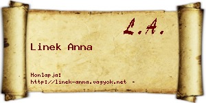Linek Anna névjegykártya
